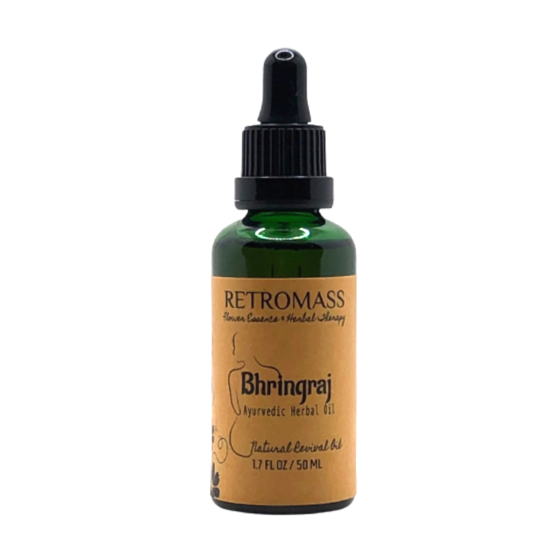 Bhringraj Oil 50ml - Ayurvedic Herbal Remedy - Certified Organic by Retromass