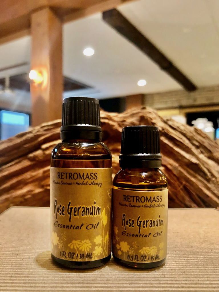 Rose Geranium Essential Oil by Retromass.