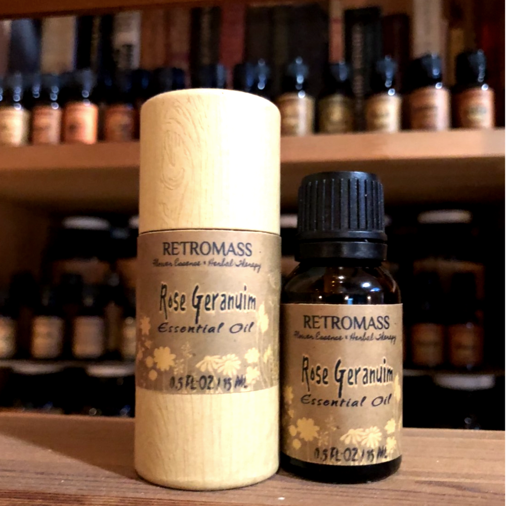 Rose Geranium Essential Oil by Retromass.